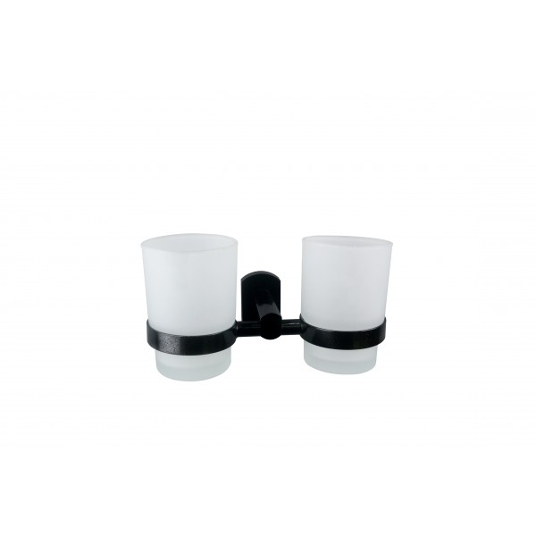 Sanotechnik SOHO 7168B dvojno držalo za kozarec, črno