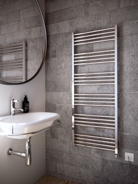 Kopalniški radiator TERMA Fiona v barvi krom (E8)