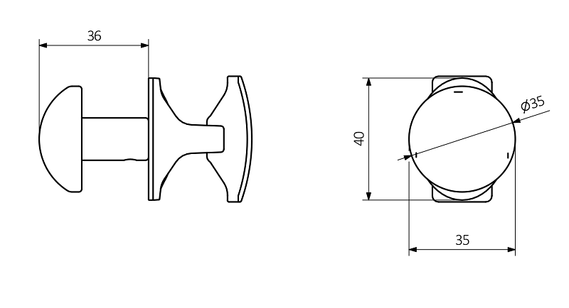 Terma obešalo Handy grip - dimenzije