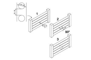 Terma obešalo YO - namestitev
