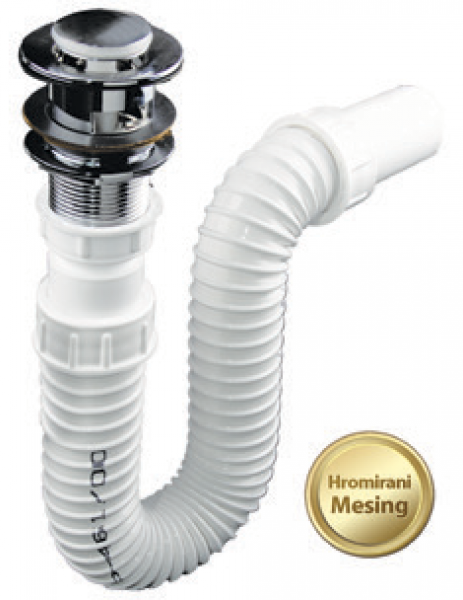 Sanotechnik FLEX  11425 sifon za umivalnik z klick-klack