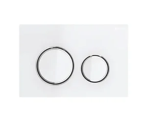 Aktivirna tipka Geberit Sigma21, dvokolič., bela s krom dodatkom