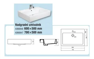 Creavit umivalnik nadgradni