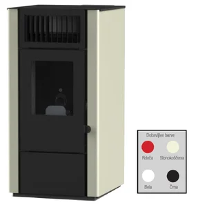 Peletni kamin SCHMITT - slonokoščena barva