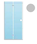 Sanoflex zložljiva vrata duet leva chrom