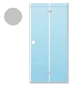 Sanoflex zložljiva vrata duet desna krom