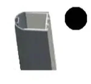 Sanotechnik Sanoflex BLACK stenski profil D1000B z mag. trakom za 6mm (4-6cm)
