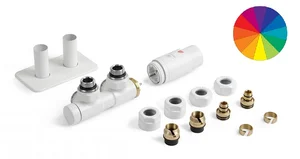 Set AllInOne Terma DESIGN ventil Twins DESNA izvedba COLOR