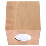 Stropna svetilka QUAD iz naravnega lesa (10x10x10cm)