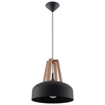 Obesna svetilka CASCO črna/naravni les (30x30x85cm)