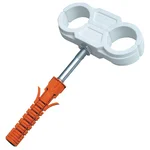 Cu PVC držalo - dvojna OBD/V objemka z vijakom