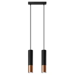 Obesna svetilka LOOPEZ 2 črna/medena (30x6x90cm)