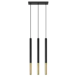 Obesna svetilka MOZAICA 3L črna/zlata (30x5x90cm)