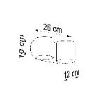 Stenska svetilka ORBIS 2 bela (26x12x10cm)