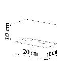 Stropna svetilka QUAD bela (20x10x10cm)