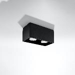 Stropna svetilka QUAD črna (20x10x10cm)