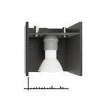 Stenska svetilka QUAD 1 bela (10x12x10cm)