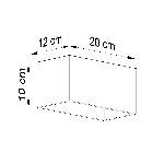 Stenska svetilka QUAD MAXI bela (20x12x10cm)