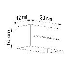 Stenska svetilka LOBO MAXI bela (20x12x10cm)