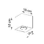 Stropna svetilka QUAD 1 antracit (10x10x10cm)