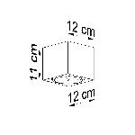 Stropna svetilka BLAKE siva (12x12x11cm)