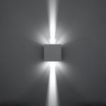 Stenska svetilka LUCA bela LED IP54 (10x10x10cm)