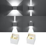 Stenska svetilka LUCA bela LED IP54 (10x10x10cm)