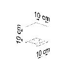 Stenska svetilka LUCA bela LED IP54 (10x10x10cm)