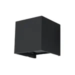 Stenska svetilka LUCA črna LED IP54 (10x10x10cm)