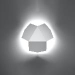 Stenska svetilka TRE bela (30x30x8cm)