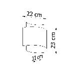 Stenska svetilka IMPACT bela (22x11x23cm)