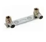 Alumplast zidni priključek dvojni Dalpex s konzolo