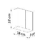 Stenska svetilka LINEA (18x18x9cm)