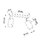 Stropna svetilka RING 2 krom (30x6x16cm)