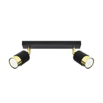 Stropna svetilka NERO 2 črna/zlata (30x5x18cm)