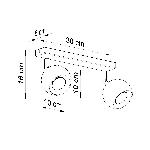 Stropna svetilka OCULARE 2 bela (30x10x16cm)