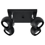 Stropna svetilka OCULARE 4 črna (25x25x16cm)