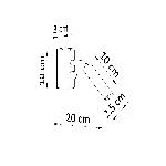 Stenska svetilka EYETECH 1 črna (3x10x20cm)