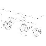 Stropna svetilka ARTEMIS 3 bela (52x17x19cm)