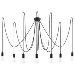 Lestenec EDISON 7 črn (300x300x150cm)