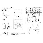 Lestenec EDISON 7 črn (300x300x150cm)