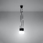 Obesna svetilka DIEGO 3 črna (15x15x90cm)
