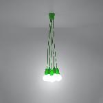 Obesna svetilka DIEGO 5 zelena (25x25x90cm)