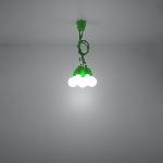 Obesna svetilka DIEGO 5 zelena (25x25x90cm)