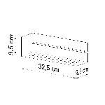 Stenska keramična svetilka VEGA LINE (32.5x9.5x9.5cm)