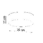 Stropna svetilka ARENA 35 bela (35x35x11cm)