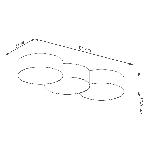 Stropna svetilka CIRCLE 3A bela (91x35x11.5cm)