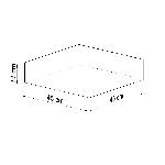 Stropna svetilka HORUS 45 siva (45x45x11cm)