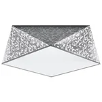 Stropna svetilka HEXA 35 srebrna (35x35x15cm)