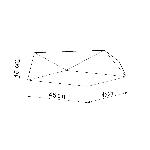 Stropna svetilka HEXA 45 bela (45x45x15cm)